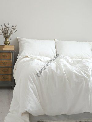 Комплект постільної білизни 160х220 LIMASSO SNOW WHITE STANDART молочний 800247 фото
