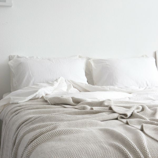 Покривало 220x240 LA MODNO Corn Natural Linen (50% бавовна, 50% акрил) бежеве 200231 фото