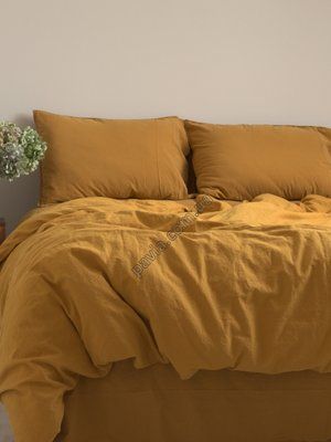 Комплект постільної білизни СІМЕЙНИЙ LIMASSO MUSTARD STANDART гірчичний 800383 фото