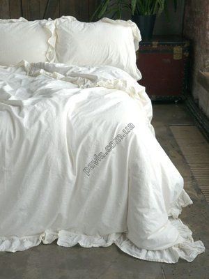 Комплект постільної білизни 160x220 LIMASSO SNOW WHITE EXCLUSIVE молочний 800219 фото