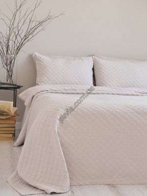 Покривало з наволочками 180x240 LIMASSO CAMBRIDGE NATURAL CREAM кремове 800467 фото