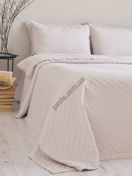 Покривало з наволочками 180x240 LIMASSO CAMBRIDGE NATURAL CREAM кремове 800467 фото