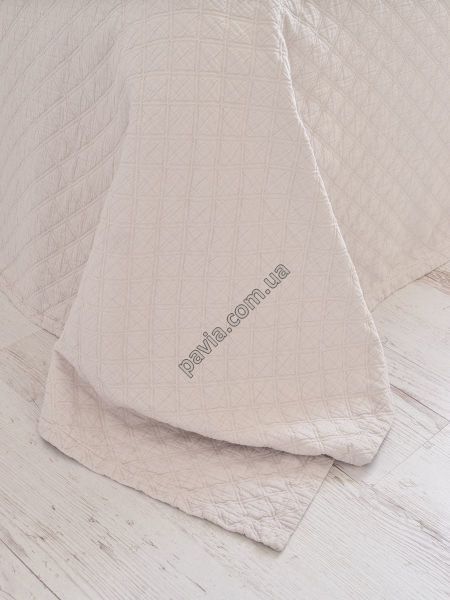 Покривало з наволочками 180x240 LIMASSO CAMBRIDGE NATURAL CREAM кремове 800467 фото