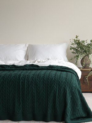 Покривало 170x240 LA MODNO Genova Emerald (50% бавовна, 50% акрил) зелене 200250 фото