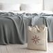 Покривало 220x240 LA MODNO Corn Green Gray (50% бавовна, 50% акрил) сіро-зелене 200375 фото 7