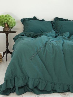 Комплект постільної білизни СІМЕЙНИЙ LIMASSO DARK GREEN EXCLUSIVE зелений 800351 фото