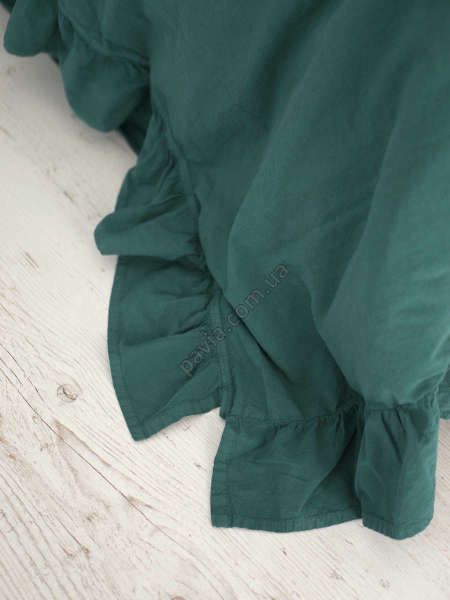 Комплект постільної білизни СІМЕЙНИЙ LIMASSO DARK GREEN EXCLUSIVE зелений 800351 фото