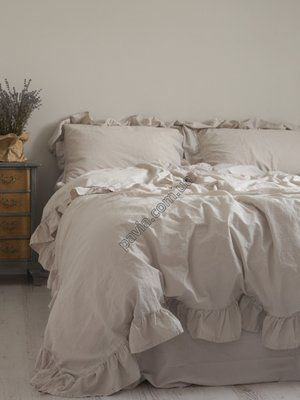 Комплект постільної білизни 200x220 LIMASSO NATURAL CREAM EXCLUSIVE кремовий 800505 фото