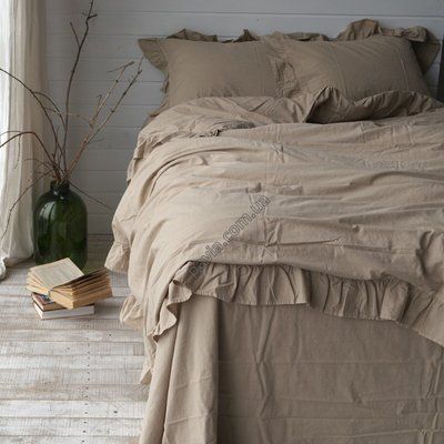 Комплект постільної білизни 200x220 LIMASSO OXFORD TAN EXCLUSIVE бежевий 800194 фото