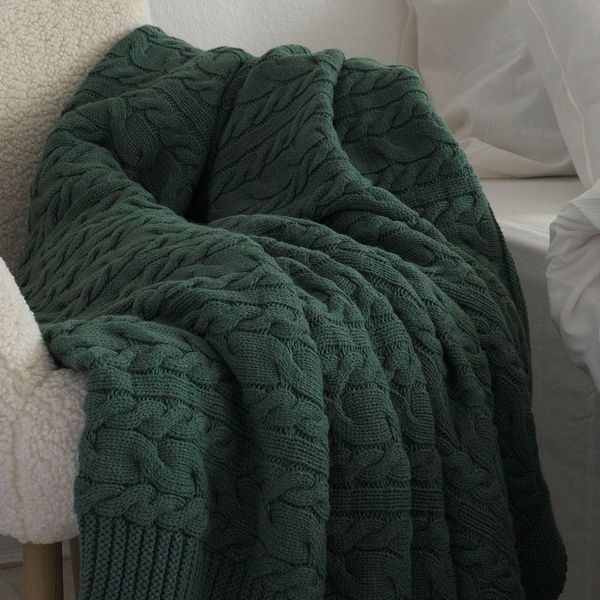 Покривало 220x240 LA MODNO Genova Duck Green (50% бавовна, 50% акрил) зелене 200415 фото