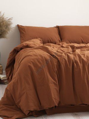 Комплект постільної білизни 160x220 LIMASSO AUTOMNE STANDART теракотовий 800435 фото