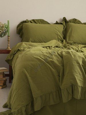 Комплект постільна білизни СІМЕЙНИЙ LIMASSO OLIVE EXCLUSIVE оливковий 800368 фото