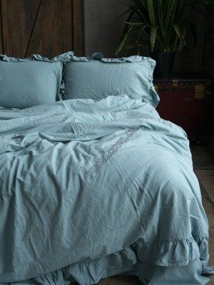 Комплект постільної білизни 160x220 LIMASSO MINERAL BLUE EXCLUSIVE блакитний 800223 фото