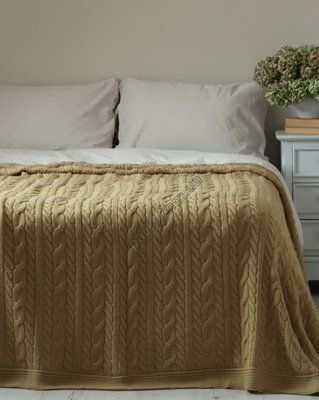 Покривало 220x240 LA MODNO Genova Natural Mustard (50% бавовна, 50% акрил) гірчичне 200236 фото