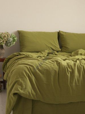 Комплект постільної білизни СІМЕЙНИЙ LIMASSO OLIVE STANDART оливковий 800381 фото