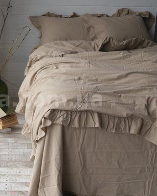 Комплект постільної білизни 160x220 LIMASSO OXFORD TAN EXCLUSIVE бежевий 800221 фото