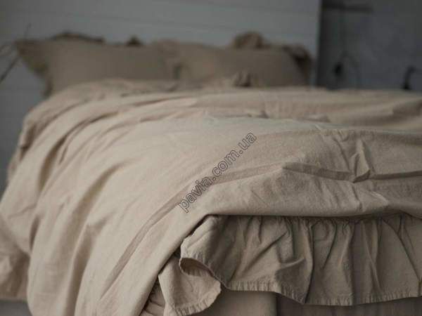 Комплект постільної білизни 160x220 LIMASSO OXFORD TAN EXCLUSIVE бежевий 800221 фото
