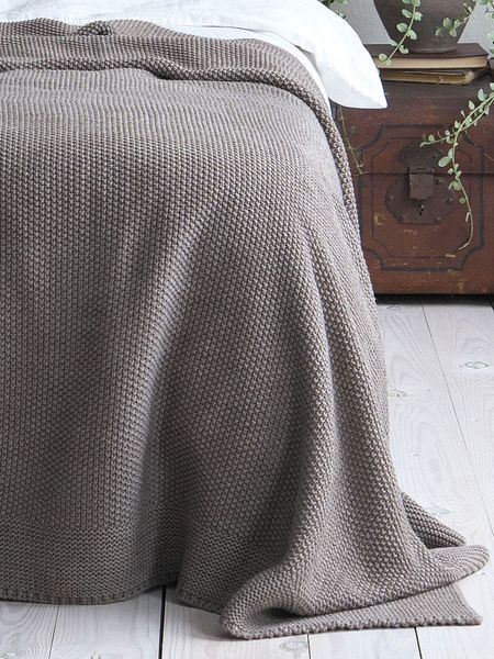 Покривало 220x240 LA MODNO Corn Mink (50% бавовна, 50% акрил) коричневе 200337 фото