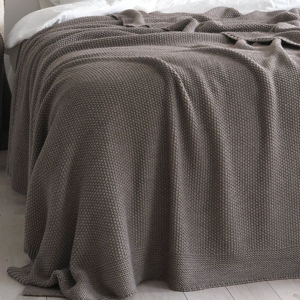 Покривало 220x240 LA MODNO Corn Mink (50% бавовна, 50% акрил) коричневе 200337 фото