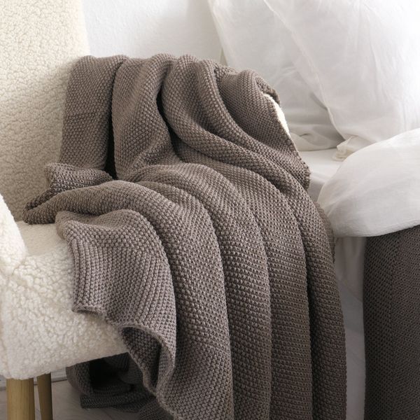 Покривало 220x240 LA MODNO Corn Mink (50% бавовна, 50% акрил) коричневе 200337 фото