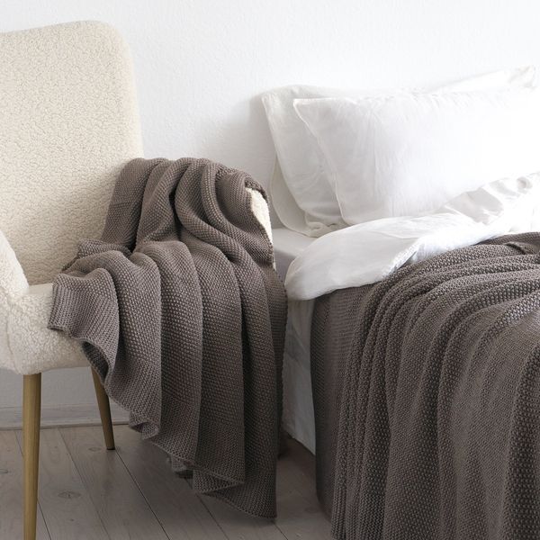 Покривало 220x240 LA MODNO Corn Mink (50% бавовна, 50% акрил) коричневе 200337 фото