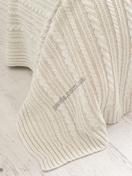 Покривало 220x240 BETIRES MILENIA STONE (50% бавовна, 50% акрил) світло-бежеве 700358 фото