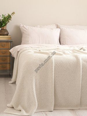 Покривало 220x240 BETIRES DENIZ STONE (50% бавовна, 50% акрил) молочне 700504 фото