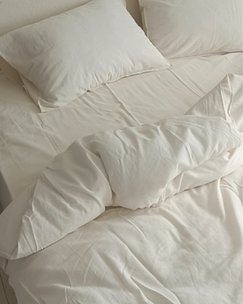 Комплект постільної білизни 200x220 LA MODNO STONEWASHED CREAM кремовий 200299 фото