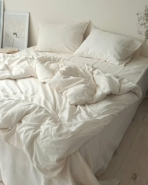 Комплект постільної білизни 200x220 LA MODNO STONEWASHED CREAM кремовий 200299 фото